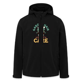 Garden Hair Don't Care Gardening Botanical - Recycelte Männer Softshell-Jacke von Stanley/Stella - Schwarz - Vorne - AI Model Male 185 light (185cm)