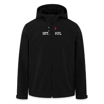 I Love Istanbul Cool Wrong Flag Italy Lover Pun - Men’s Recycled Softshell Jacket by Stanley/Stella - black - Front - AI Model Male 185 light (185cm)