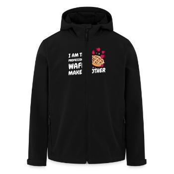 Je suis la maman gaufrier professionnelle - Veste softshell homme en polyester recyclé Stanley/Stella - noir - Devant - AI Model Male 185 light (185cm)