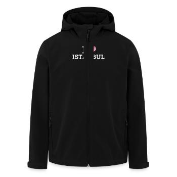 I Love Istanbul Cool Wrong Flag USA United States - Men’s Recycled Softshell Jacket by Stanley/Stella - black - Front - AI Model Male 185 light (185cm)
