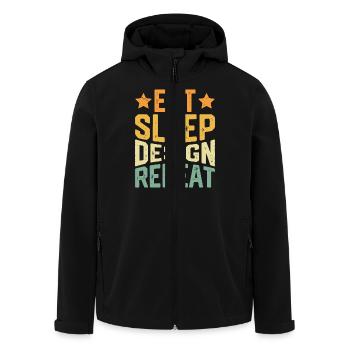 Architekt - Recycelte Männer Softshell-Jacke von Stanley/Stella - Schwarz - Vorne - AI Model Male 185 light (185cm)