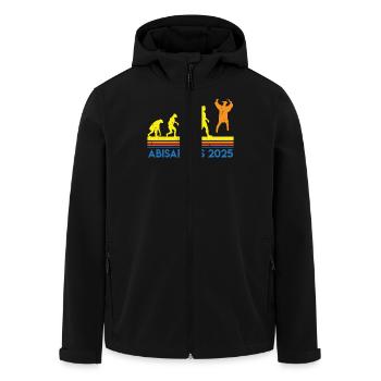 Abitur ABISAPIENS 2025 Evolutions Lustiges - Recycelte Männer Softshell-Jacke von Stanley/Stella - Schwarz - Vorne - AI Model Male 185 light (185cm)