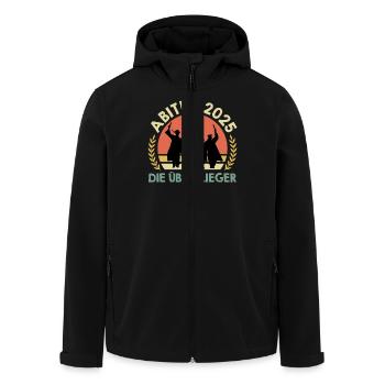 ABITUR 2025 DIE ÜBERFLIEGER Abiturient Lustiges - Recycelte Männer Softshell-Jacke von Stanley/Stella - Schwarz - Vorne - AI Model Male 185 light (185cm)