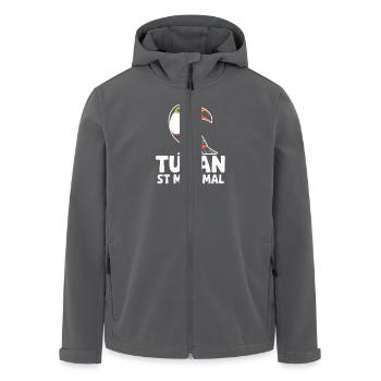 Toucan St Me Times, Toucan, Oiseau Exotique, - Veste softshell homme en polyester recyclé Stanley/Stella - charbon - Devant - AI Model Male 185 light (185cm)