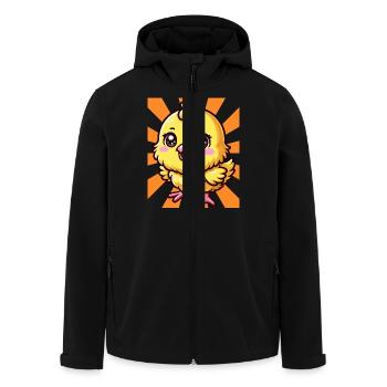 Chick Chicken Chickens Retro 80s 90s - Men’s Recycled Softshell Jacket by Stanley/Stella - black - Front - AI Model Male 185 light (185cm)