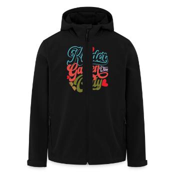 Kindergarten Vibes uniquement - Veste softshell homme en polyester recyclé Stanley/Stella - noir - Devant - AI Model Male 185 light (185cm)