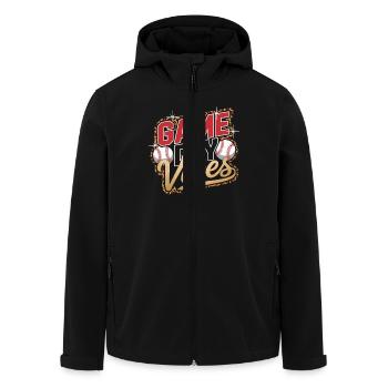 Baseball - Recycelte Männer Softshell-Jacke von Stanley/Stella - Schwarz - Vorne - AI Model Male 185 light (185cm)