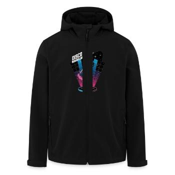Disco Wonderland Retro Glamour Dance - Men’s Recycled Softshell Jacket by Stanley/Stella - black - Front - AI Model Male 185 light (185cm)