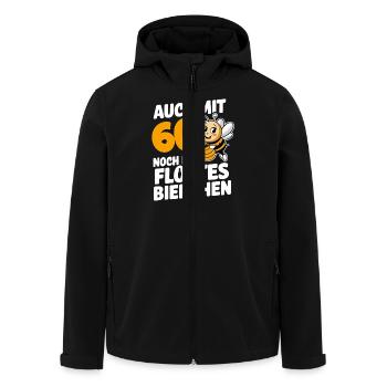 &0. Geburtstag &0 Jahre Flottes Bienchen Frau - Recycelte Männer Softshell-Jacke von Stanley/Stella - Schwarz - Vorne - AI Model Male 185 light (185cm)