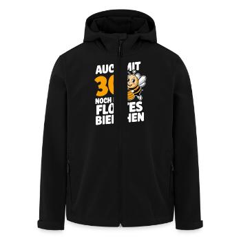 30. Geburtstag 30 Jahre Flottes Bienchen Frau - Recycelte Männer Softshell-Jacke von Stanley/Stella - Schwarz - Vorne - AI Model Male 185 light (185cm)