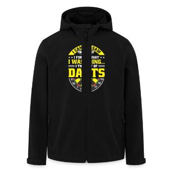 Dart Dartspieler Dartspiel Herren - Recycelte Männer Softshell-Jacke von Stanley/Stella - Schwarz - Vorne - AI Model Male 185 light (185cm)