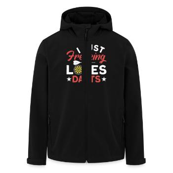 Dart Dartspieler Dartspiel Herren - Recycelte Männer Softshell-Jacke von Stanley/Stella - Schwarz - Vorne - AI Model Male 185 light (185cm)