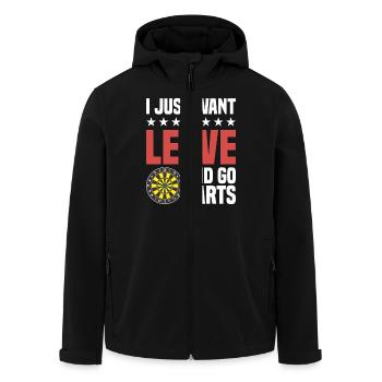 Dart Dartspieler Dartspiel Herren - Recycelte Männer Softshell-Jacke von Stanley/Stella - Schwarz - Vorne - AI Model Male 185 light (185cm)
