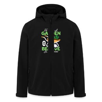 To Plant A Garden Is To Believe Botanical Gardenin - Recycelte Männer Softshell-Jacke von Stanley/Stella - Schwarz - Vorne - AI Model Male 185 light (185cm)
