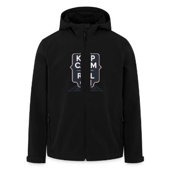 BLEIBEN SIE RUHIG UND SCHIMPFEN SIE WEITER - Recycelte Männer Softshell-Jacke von Stanley/Stella - Schwarz - Vorne - AI Model Male 185 light (185cm)