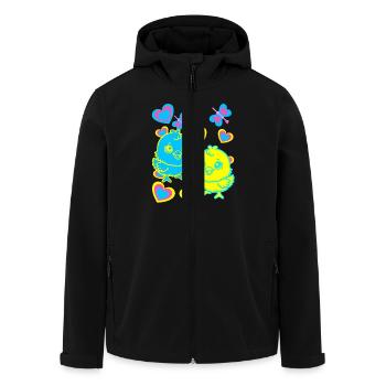 Küken Ostern Kind Kinder - Recycelte Männer Softshell-Jacke von Stanley/Stella - Schwarz - Vorne - AI Model Male 185 light (185cm)
