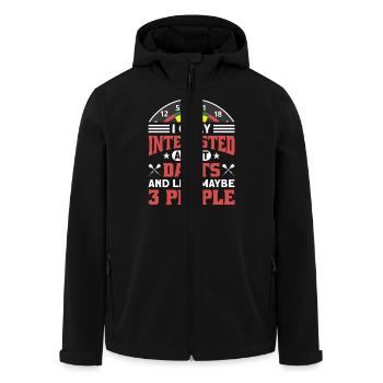 Dart Dartspieler Dartspiel Herren - Recycelte Männer Softshell-Jacke von Stanley/Stella - Schwarz - Vorne - AI Model Male 185 light (185cm)