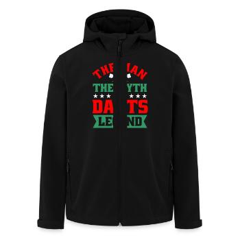 Dart Dartspieler Dartspiel Herren - Recycelte Männer Softshell-Jacke von Stanley/Stella - Schwarz - Vorne - AI Model Male 185 light (185cm)