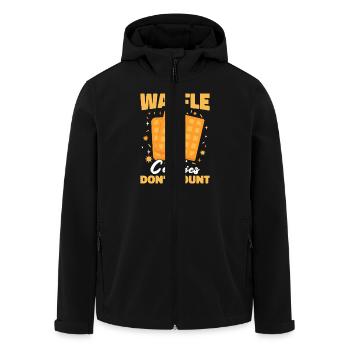 Funny Waffle Vendor Fast Food Gift - Men’s Recycled Softshell Jacket by Stanley/Stella - black - Front - AI Model Male 185 light (185cm)