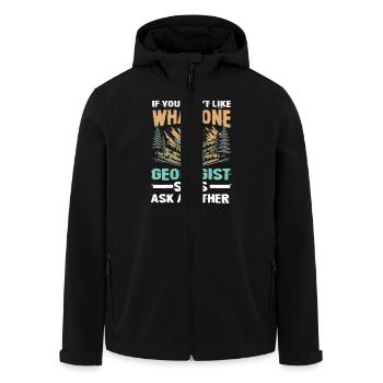 If You Don't Like What One Geologist Says - Recycelte Männer Softshell-Jacke von Stanley/Stella - Schwarz - Vorne - AI Model Male 185 light (185cm)