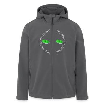 Ein Leben ohne Frösche ist möglich aber sinnlos - Recycelte Männer Softshell-Jacke von Stanley/Stella - Anthrazit - Vorne - AI Model Male 185 light (185cm)