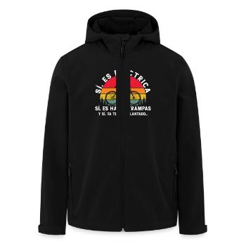 Mountain Bikers Men Bike Bike Gifts - Men’s Recycled Softshell Jacket by Stanley/Stella - black - Front - AI Model Male 185 light (185cm)