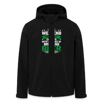 Dart Dartspieler Dartspiel Herren - Recycelte Männer Softshell-Jacke von Stanley/Stella - Schwarz - Vorne - AI Model Male 185 light (185cm)
