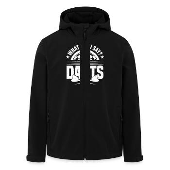 Dart Dartspieler Dartspiel Herren - Recycelte Männer Softshell-Jacke von Stanley/Stella - Schwarz - Vorne - AI Model Male 185 light (185cm)