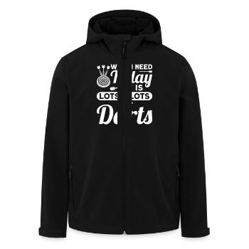 Dart Dartspieler Dartspiel Herren - Recycelte Männer Softshell-Jacke von Stanley/Stella - Schwarz - Vorne - AI Model Male 185 light (185cm)