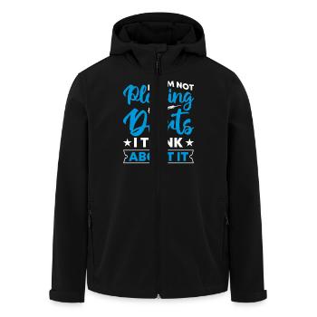 Dart Dartspieler Dartspiel Herren - Recycelte Männer Softshell-Jacke von Stanley/Stella - Schwarz - Vorne - AI Model Male 185 light (185cm)