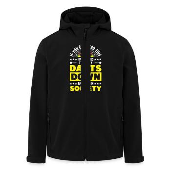 Dart Dartspieler Dartspiel Herren - Recycelte Männer Softshell-Jacke von Stanley/Stella - Schwarz - Vorne - AI Model Male 185 light (185cm)