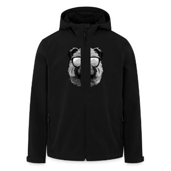 Chow Chow Hund Kopf Porträt Cool - Recycelte Männer Softshell-Jacke von Stanley/Stella - Schwarz - Vorne - AI Model Male 185 light (185cm)