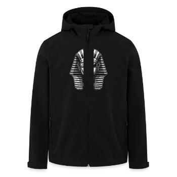 Pharao Totenkopf Cool - Recycelte Männer Softshell-Jacke von Stanley/Stella - Schwarz - Vorne - AI Model Male 185 light (185cm)