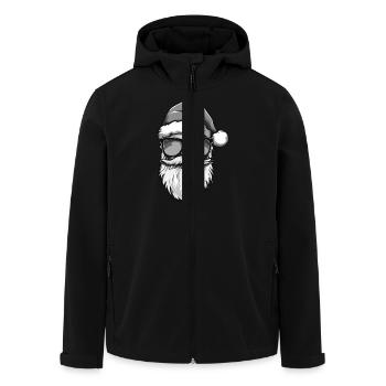 Santa Claus Cool Christmas - Men’s Recycled Softshell Jacket by Stanley/Stella - black - Front - AI Model Male 185 light (185cm)