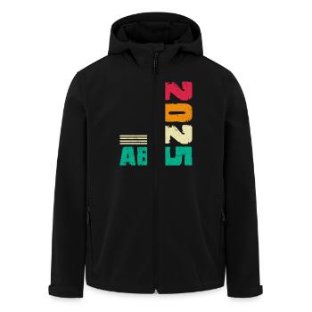ABI 2025 Abitur Abschluss Lustiges Abiturienten - Recycelte Männer Softshell-Jacke von Stanley/Stella - Schwarz - Vorne - AI Model Male 185 light (185cm)