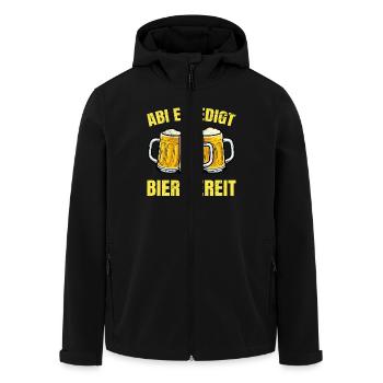 ABI ERLEDIGT BIER BEREIT Abiturienten Lustiges - Recycelte Männer Softshell-Jacke von Stanley/Stella - Schwarz - Vorne - AI Model Male 185 light (185cm)