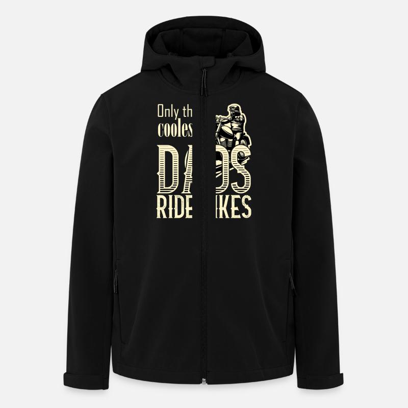coolest dads ride bikes - Recycelte Männer Softshell-Jacke von Stanley/Stella - Schwarz