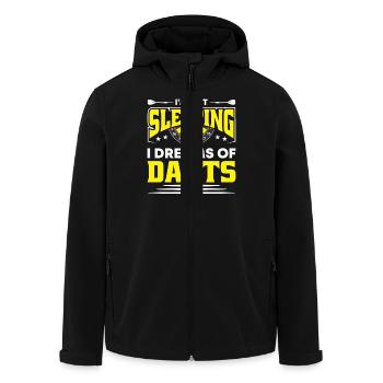 Dart Dartspieler Dartspiel Herren - Recycelte Männer Softshell-Jacke von Stanley/Stella - Schwarz - Vorne - AI Model Male 185 light (185cm)