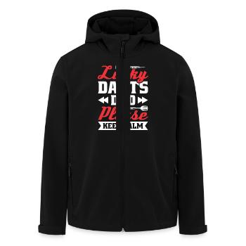 Dart Dartspieler Dartspiel Herren - Recycelte Männer Softshell-Jacke von Stanley/Stella - Schwarz - Vorne - AI Model Male 185 light (185cm)