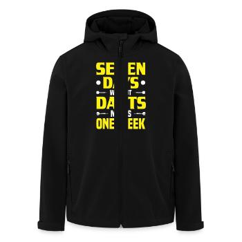 Dart Dartspieler Dartspiel Herren - Recycelte Männer Softshell-Jacke von Stanley/Stella - Schwarz - Vorne - AI Model Male 185 light (185cm)