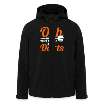 Dart Dartspieler Dartspiel Herren - Recycelte Männer Softshell-Jacke von Stanley/Stella - Schwarz - Vorne - AI Model Male 185 light (185cm)