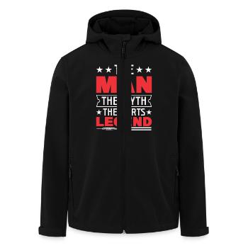 Dart Dartspieler Dartspiel Herren - Recycelte Männer Softshell-Jacke von Stanley/Stella - Schwarz - Vorne - AI Model Male 185 light (185cm)