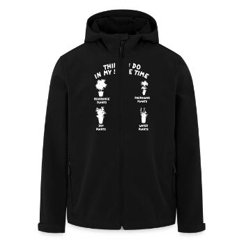Funny Plant Lover Things I Do in My Spare Time - Veste softshell homme en polyester recyclé Stanley/Stella - noir - Devant - AI Model Male 185 light (185cm)