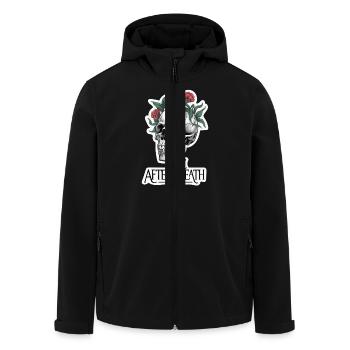 BONES LIFE AFTER DEATH - Men’s Recycled Softshell Jacket by Stanley/Stella - black - Front - AI Model Male 185 light (185cm)