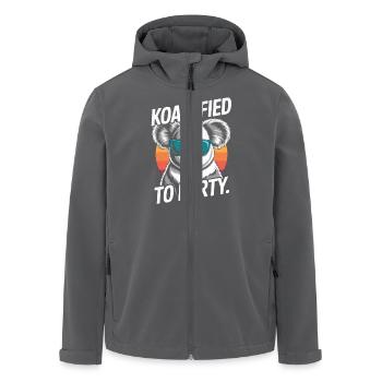 Koala avec lunettes de soleil – ambiance de fête garantie - Veste softshell homme en polyester recyclé Stanley/Stella - charbon - Devant - AI Model Male 185 light (185cm)
