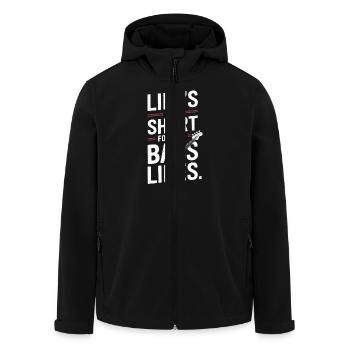 Bass Gitarrist Musiker Gear Funk Rock Jazz - Recycelte Männer Softshell-Jacke von Stanley/Stella - Schwarz - Vorne - AI Model Male 185 light (185cm)