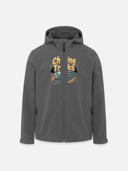 Train Ride -locomotive Adventure - Men’s Recycled Softshell Jacket by Stanley/Stella - black