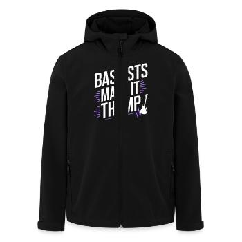 Bass Gitarrist Musiker Gear Funk Rock Jazz - Recycelte Männer Softshell-Jacke von Stanley/Stella - Schwarz - Vorne - AI Model Male 185 light (185cm)