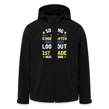 So Long Kindergarten 1st Grade Here I Come - Men’s Recycled Softshell Jacket by Stanley/Stella - black - Front - AI Model Male 185 light (185cm)
