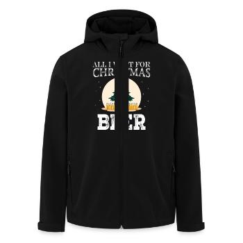 Christmas beer Artboard 1 - Men’s Recycled Softshell Jacket by Stanley/Stella - black - Front - AI Model Male 185 light (185cm)
